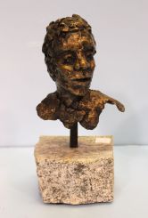 Bronze Bust of Youth on Marble Base