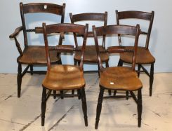 Set of Five Early 20th Century Pub Chairs