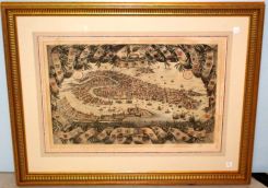 Artistic Reproduction of Early Map of Venice