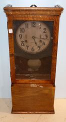 Antique Oak International Time Clock