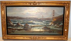 Oil Painting of Golden Gate Bridge by William E. Daniels