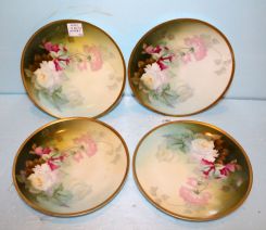 Set of Four Handpainted Artist Signed Plates