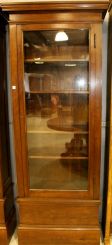 19th Century Mahogany  Five Shelf Bookcase with Glass Door