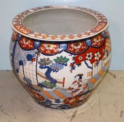 Large Porcelain Imari Style Planter