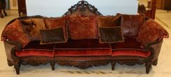 Heavily Carved Victorian Style Sofa