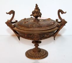 Bronze/ Brass Covered Dish