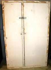 Primitive Painted White Two Door Cabinet