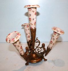 Bronze and Porcelain Epergne