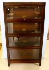 Mahogany Globe Wernicke Four Stack Bookcase