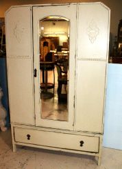 Hand Painted Distressed Armoire