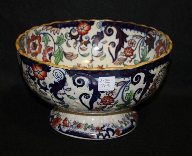 19th Century Ironstone Punch Bowl