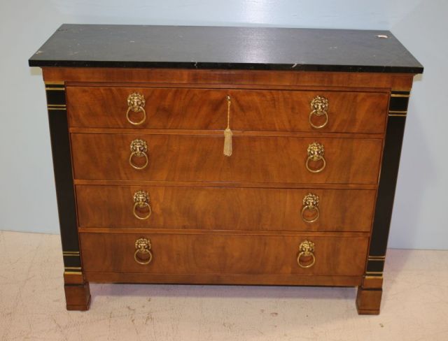 Heritage Four Drawer Chest with Black Marble Top