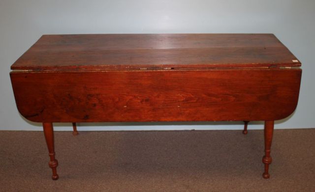 Early Pine Drop Leaf Breakfast Table