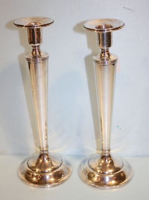 Pair of Sterling Candlesticks