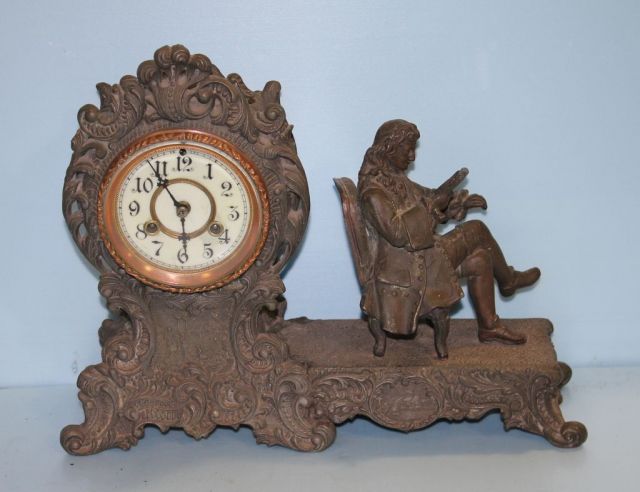 19th Century Spelter Clock