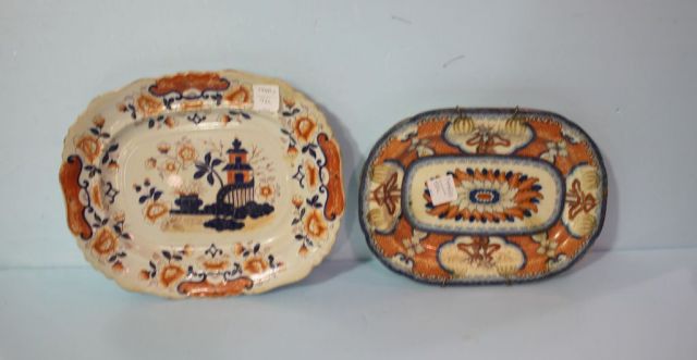 Two Ironstone Platters