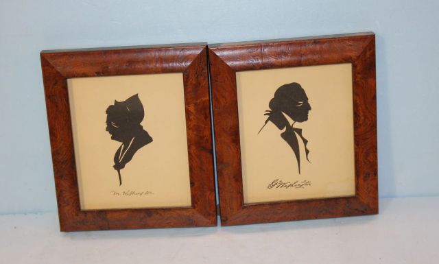 Mr. and Mrs. George Washington Silhouettes