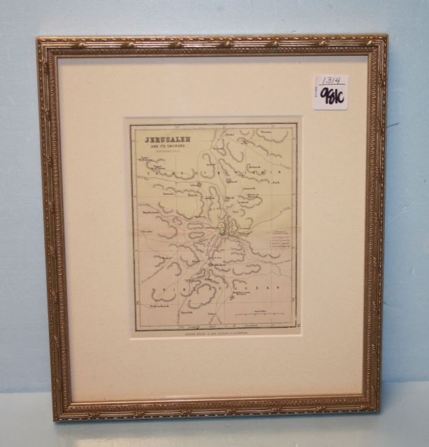 Framed Map of Jerusalem