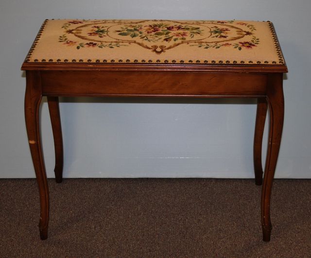 Needlepoint Piano Bench