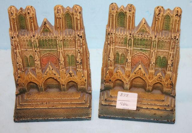 Pair Antique Iron Bookends