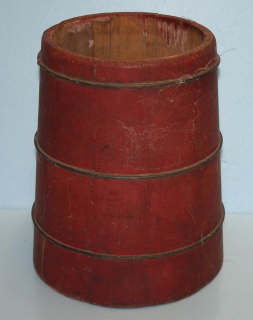 Painted Red Vintage Bucket