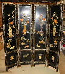 Four Panel Oriental Screen