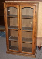 Two Door Oak Bookcase