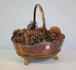 Brass Pawfoot Oval Basket