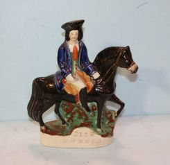 Staffordshire or English Earthenware Figurine of Dick Turpin Highwayman