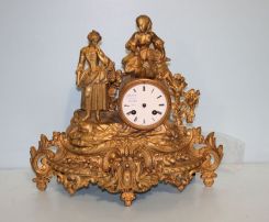 Spelter Figural Mantel Clock