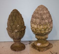 Two Concrete Pineapples