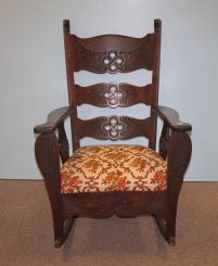 Early 20th Century Carved Rocker