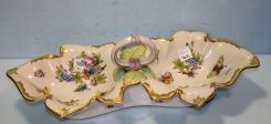 Herend Hand Painted Divided Dish