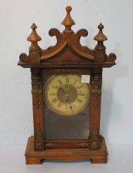 Antique Mantel Clock in Wood Case