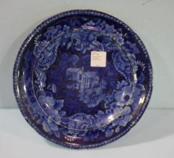Early 20th Century Flow Blue Plate