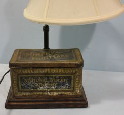 National Biscuit Company Tin Made into Lamp