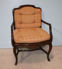 Contemporary Cane Back and Cane Seat Arm Chair
