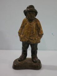 Antique Iron Figure of Fisherman