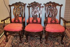 Set of Six Chippendale Dining Chairs