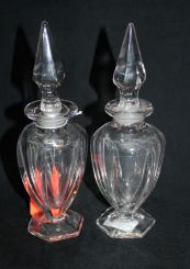 Pair Glass Perfume Bottles