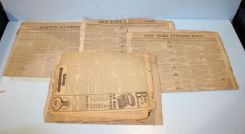 Two 1809 Boston Patriot Newspapers along with Two New York Evening Post 1802