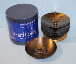 Chrome Penthouse Ashtray Set