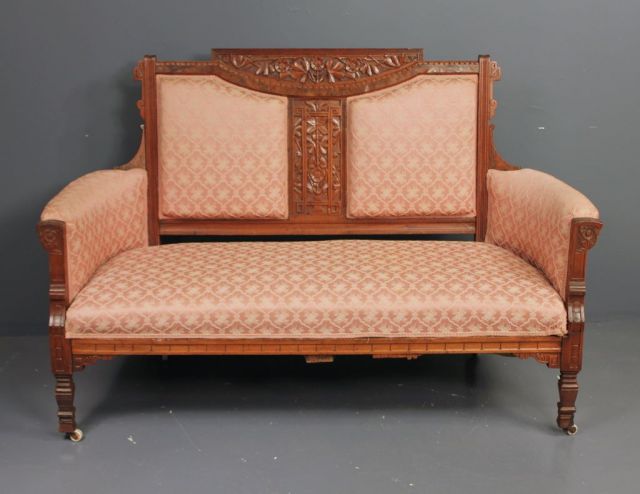 Walnut Eastlake Settee