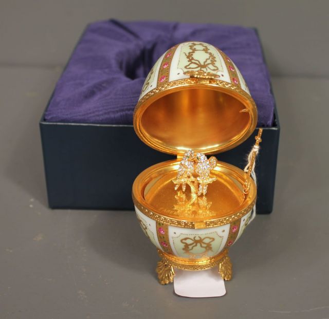 Faberge Collector's Society - Gold and Enamel Love Dove Egg