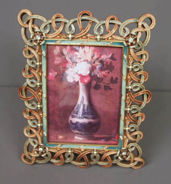 Jay Stongwater Limited Edition Enamel and Crystal 100P Design Frame