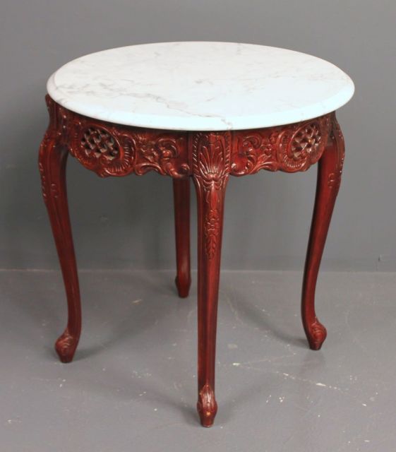 Victorian Style Round Marble Top Table