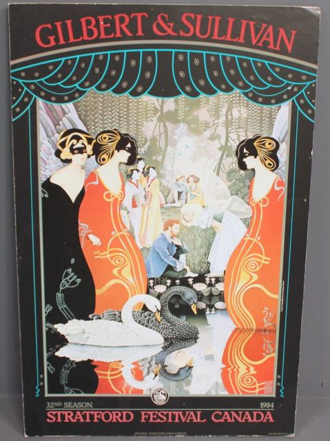 Gilbert And Sullivan Stratford Festival Canada Poster on Board