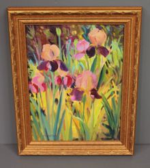 Purple Iris Painting by BJ Chatham