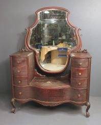 20th Century Mahogany Drop Center Dresser