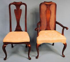 Set of Eight Contemporary Queen Anne Style Dining Chairs